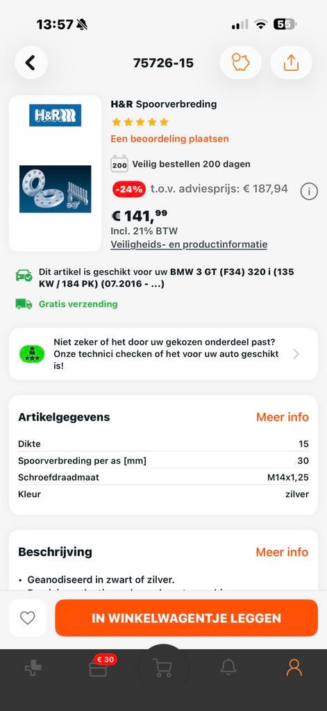 Spacers, Particulier, Te koop