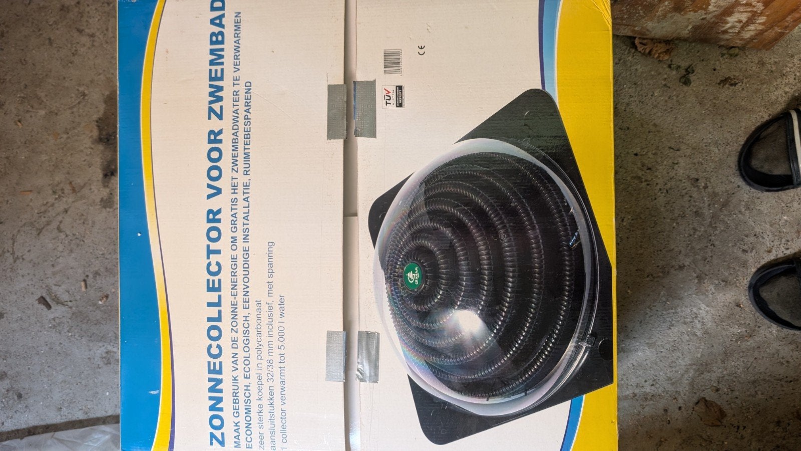 Zonnecollector voor zwembad, Ophalen