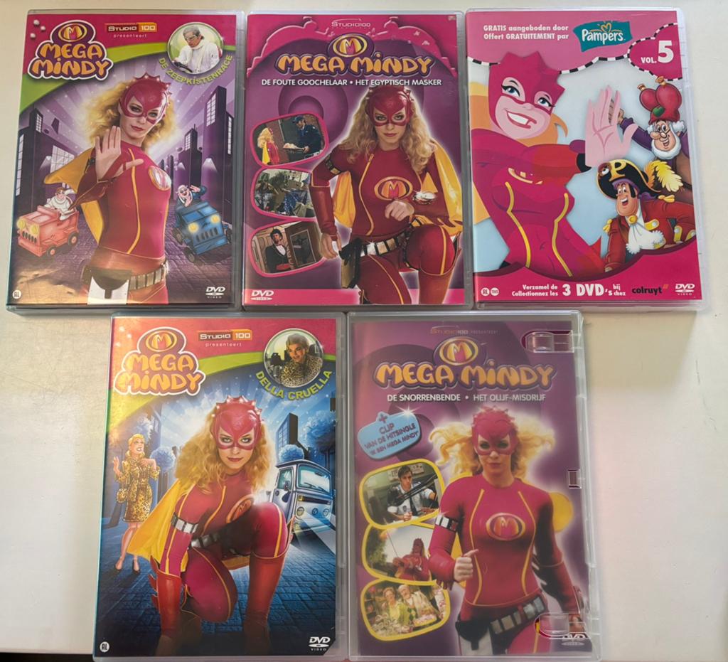 5 Mega Mindy DVD’s, Ophalen, Zo goed als nieuw