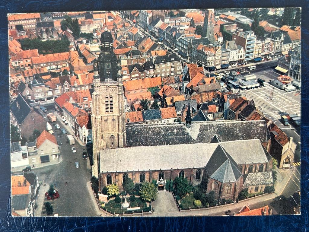 Postkaart Roeselare luchtopname centrum, Verzenden, 1980 tot heden, Ongelopen, West-Vlaanderen