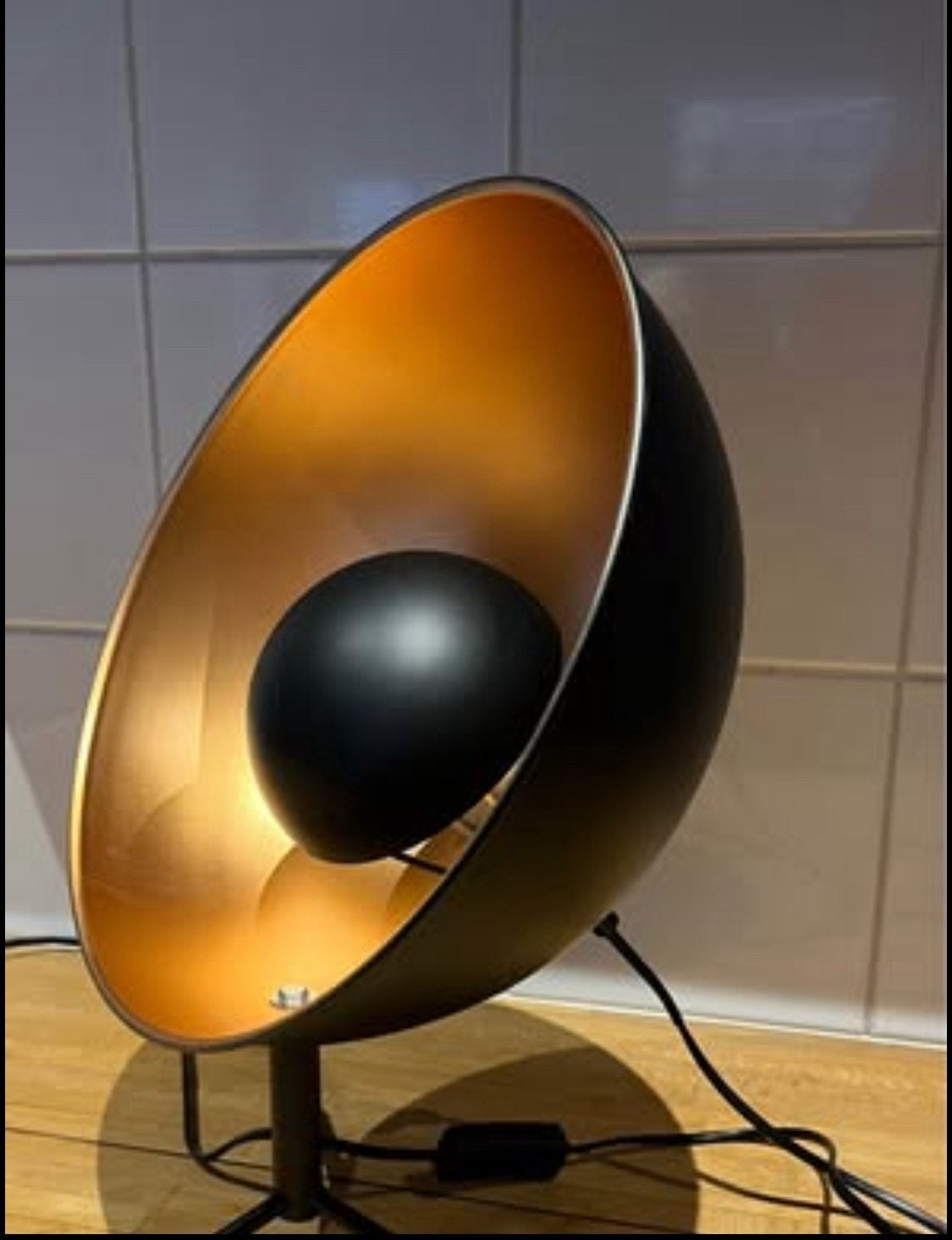Lampe sur pieds, Doré, 45 cm, Comme neuf, Métal