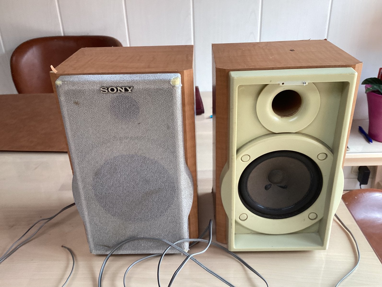 2 vintage luidsprekerboxen Sony, Ophalen, Gebruikt, Sony