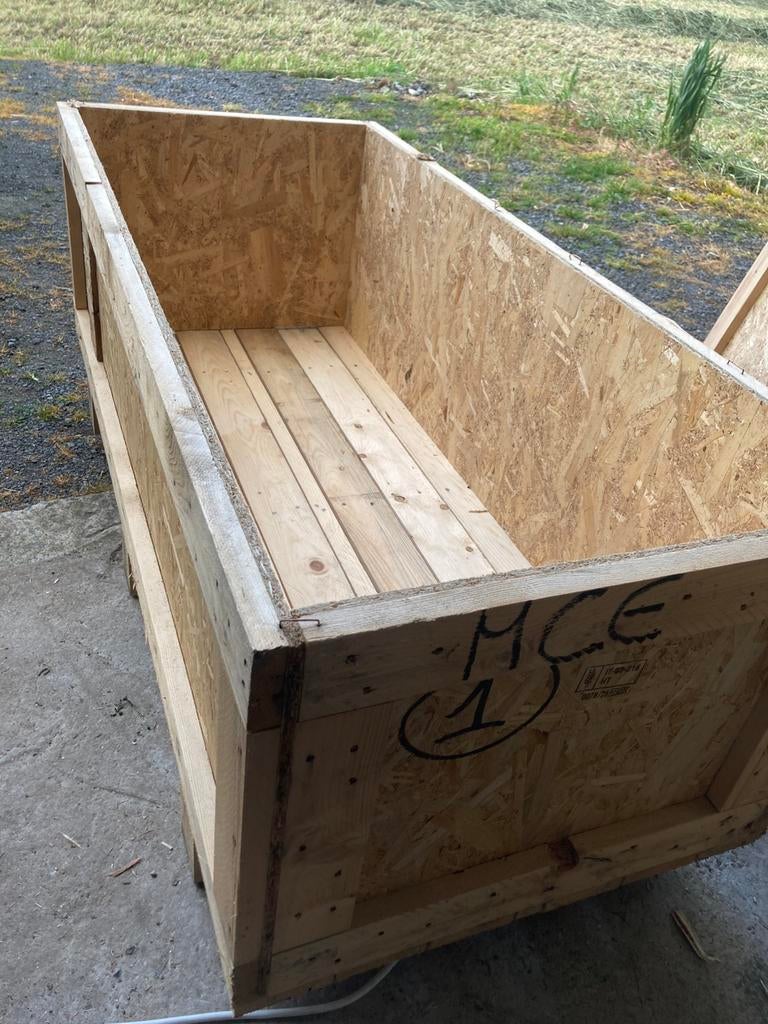 Caisse en bois pour stockage ou transport, 150 à 200 cm, Comme neuf, Enlèvement, 50 à 75 cm