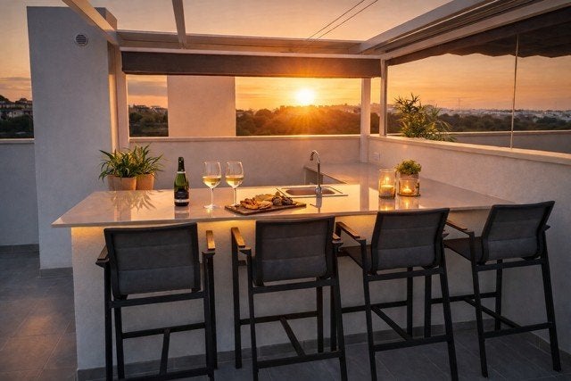 Te huur:  Penthouse met 80 m² privé rooftop, 2 slaapkamers, Costa Blanca, Wasmachine, Aan zee