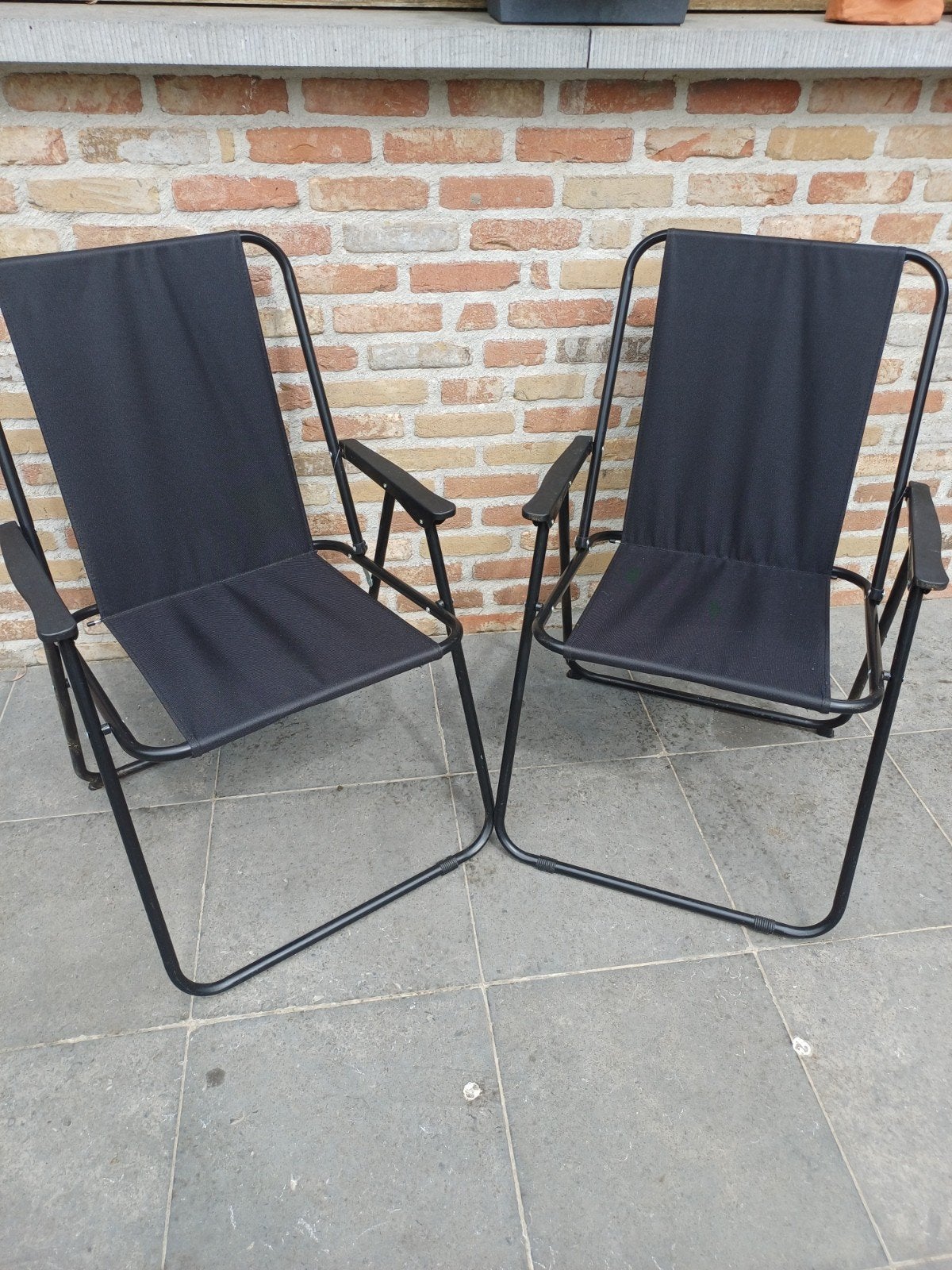 2 plooibare kampeerstoeltjes., Jardin & Terrasse, Chaises de jardin, Enlèvement, Comme neuf, Pliant