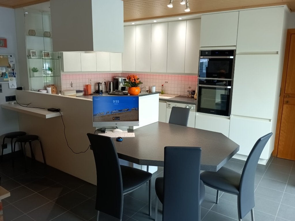 Volledige witte Keuken, Maison & Meubles, Cuisine | Cuisines complètes, Sans poignée, Bois, Enlèvement, Utilisé