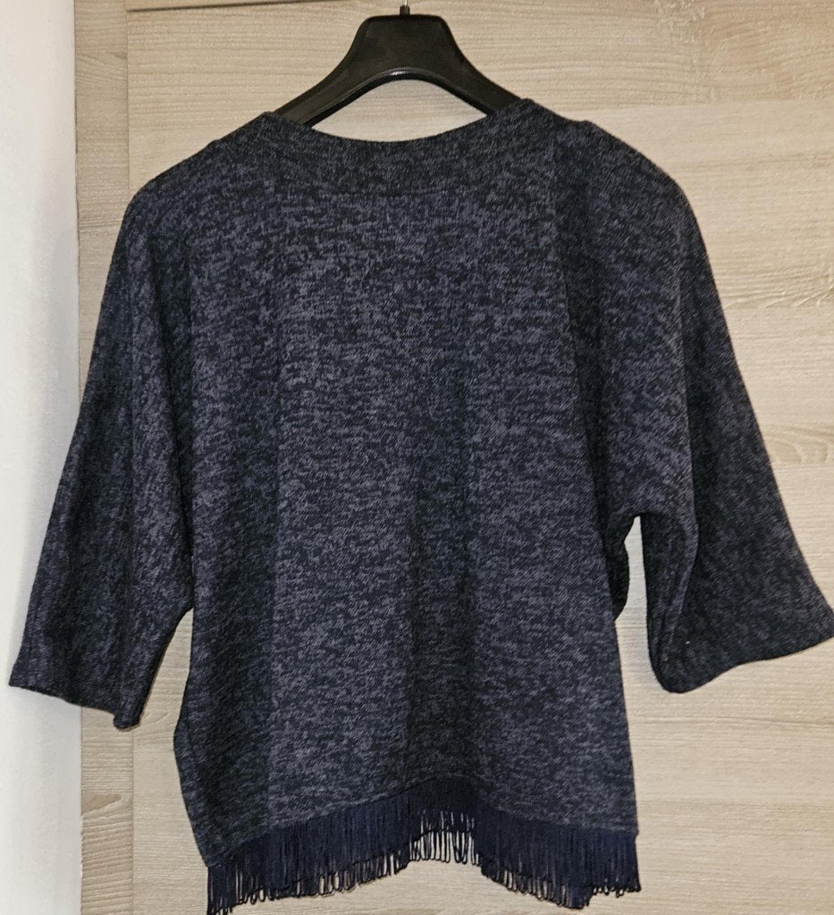 Pull Cache Cache chiné bleu taille M, Kleding | Dames, Truien en Vesten, Zo goed als nieuw, Maat 38/40 (M), Blauw, Ophalen of Verzenden