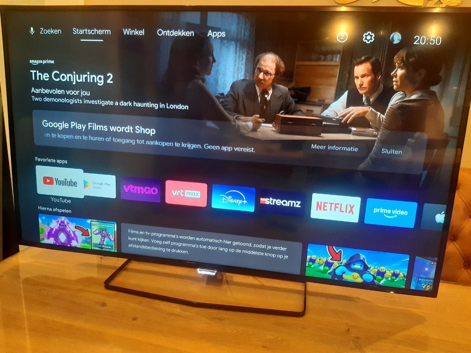 Philips 55inch 4K tv, Enlèvement, Philips, Smart TV