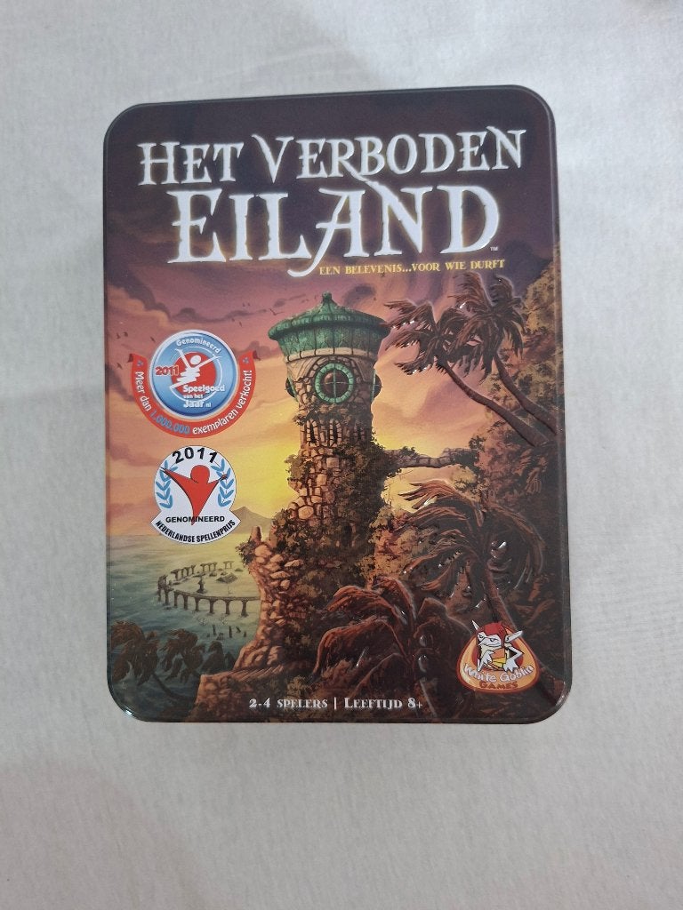 Het verboden eiland, Een of twee spelers, Ophalen, Zo goed als nieuw, White Goblin Games