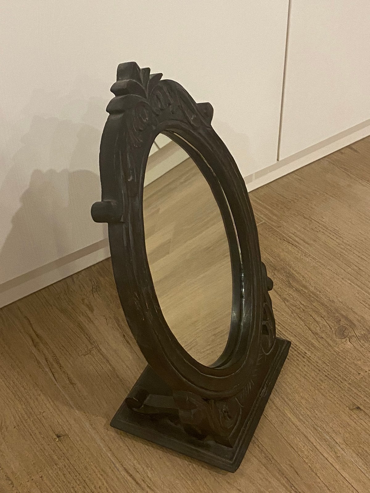 Prachtige hout eik antieke makeup spiegel, Antiek en Kunst, Ophalen