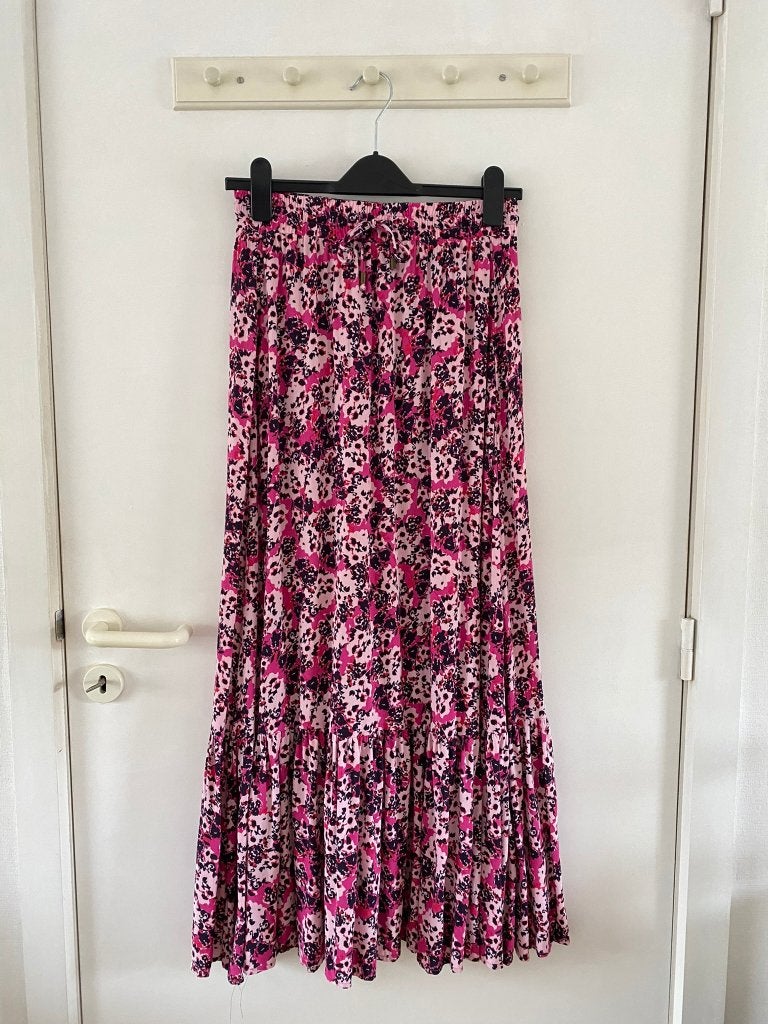 Yest - lange rok met bleomenprint - maat 36, Verzenden, Nieuw, Roze, Maat 36 (S)