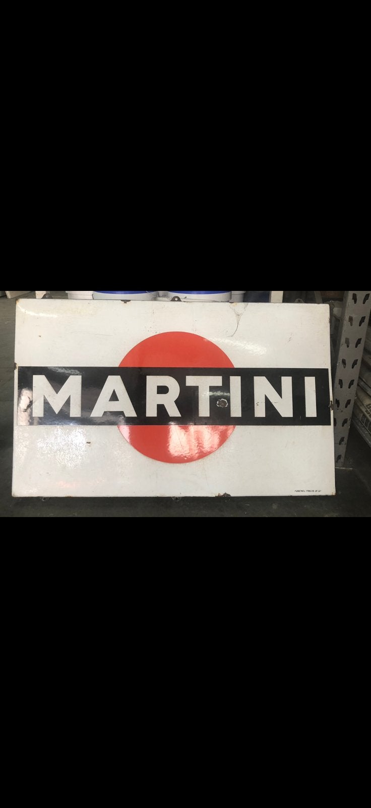 Vintage Martini Reclamebord - Emaille, Ophalen, Reclamebord