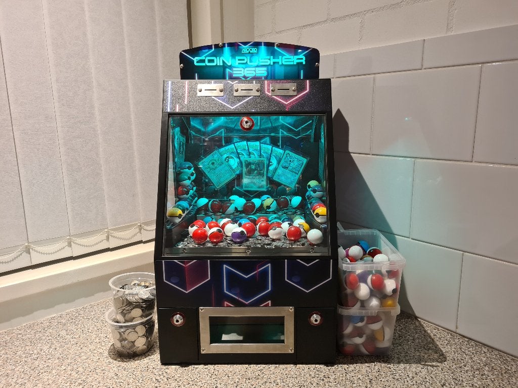 Pokemon Coin Pusher 365 Arcade MuntenSchuiver Bartop, Overige munten, Ophalen, Zo goed als nieuw, Met sleutels