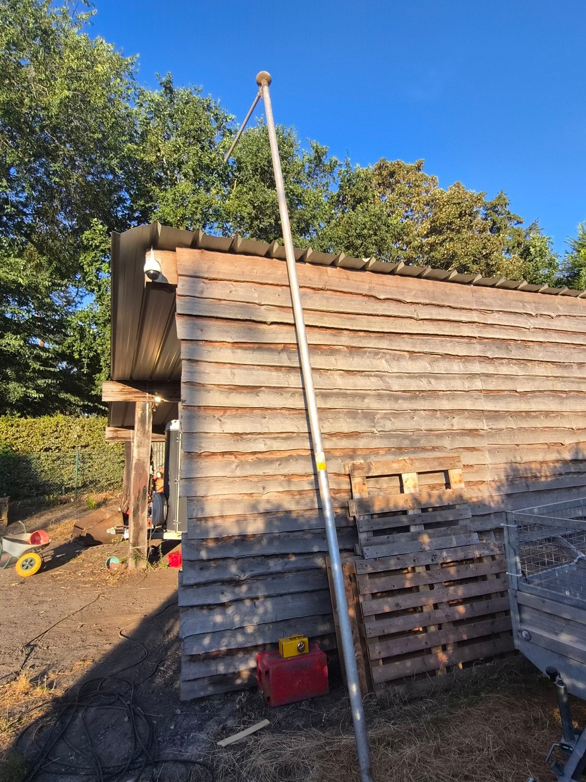 baniermast vlaggenmast, Ophalen, Gebruikt