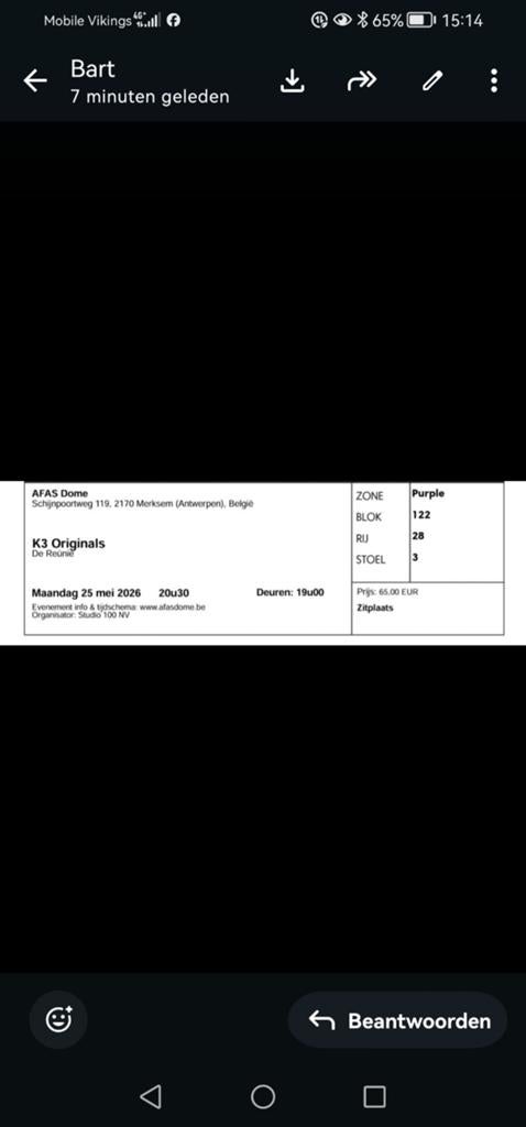 2 tickets voor K3 originals te koop