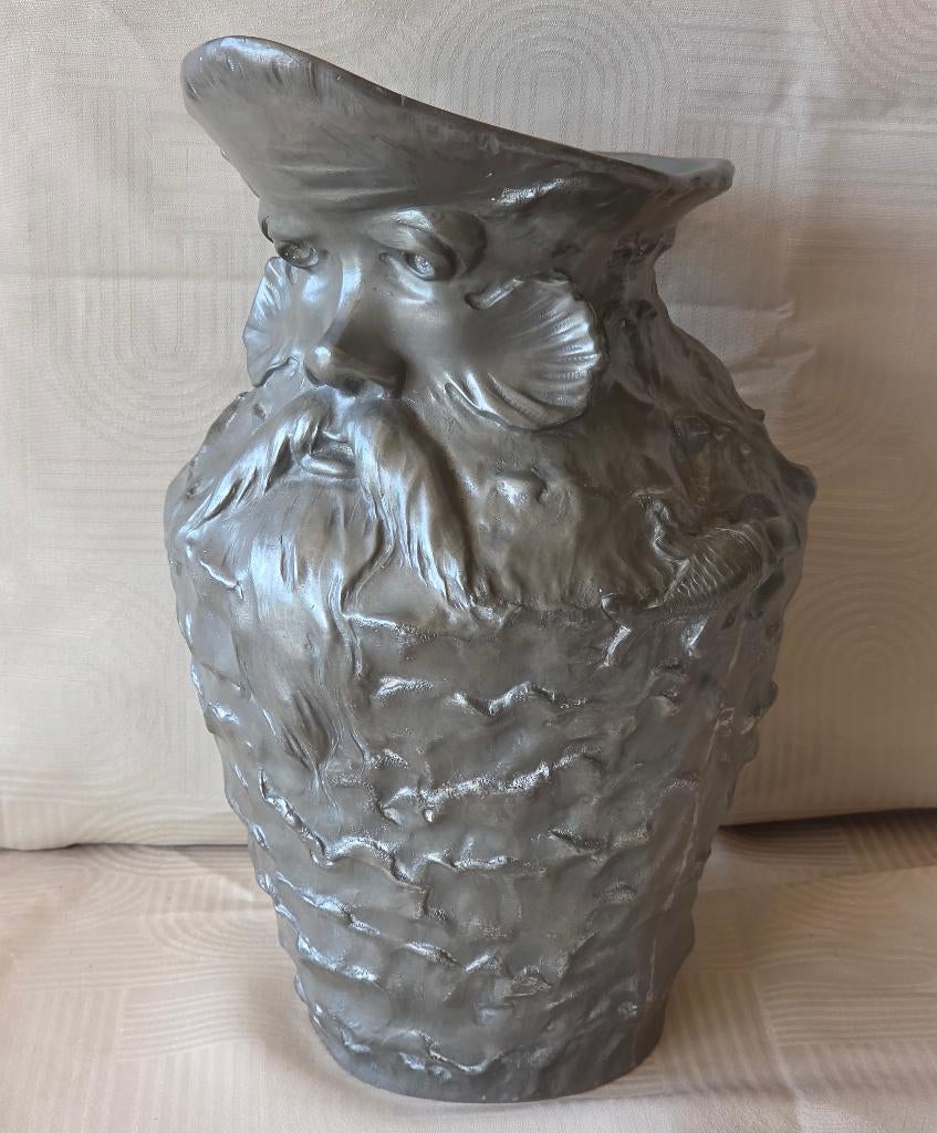 ART NOUVEAU Tinnen Kruik GEORGE COUDRAY Antique Pichet à Eau, Antiquités & Art, Antiquités | Étain, Enlèvement ou Envoi