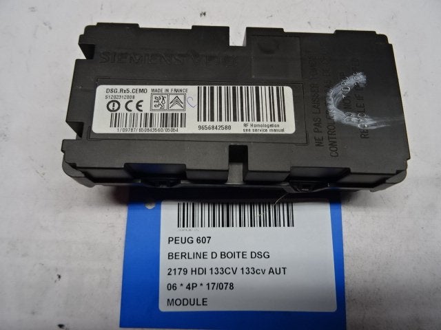 UNITE ELECTRONIQUE Peugeot 607 (9D / U) (9656842580), Kontakt-peugeot@peugeot.com, Utilisé, Peugeot Deutschland GmbH, Bahnhofsplatz
65423  Rüsselsheim, DE