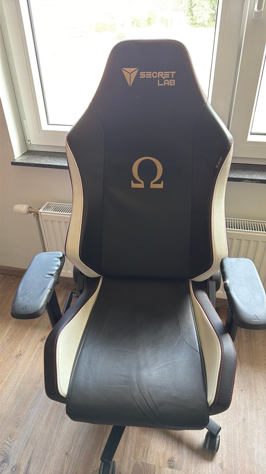 Secretlab omega lederen gamingstoel, Ophalen, Gebruikt, Zwart, Ergonomisch