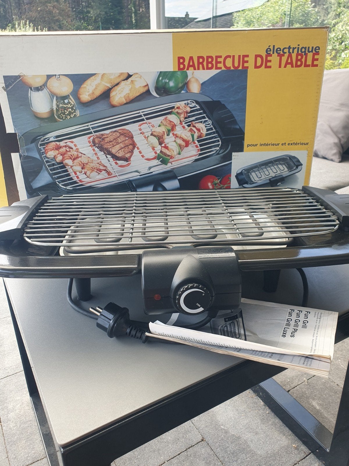 elektrische tafelgrill bbq binnen en buiten, Ophalen of Verzenden, Zo goed als nieuw, Krups