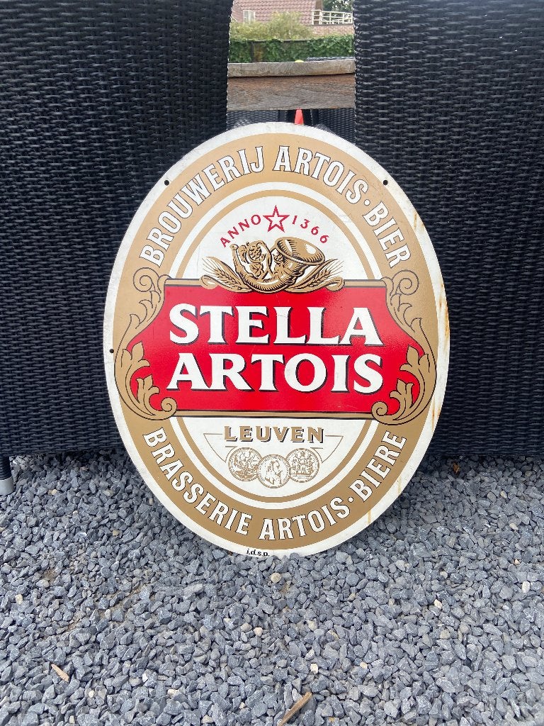 Stella Artois bord, Enlèvement, Utilisé, Panneau, Plaque ou Plaquette publicitaire, Stella Artois