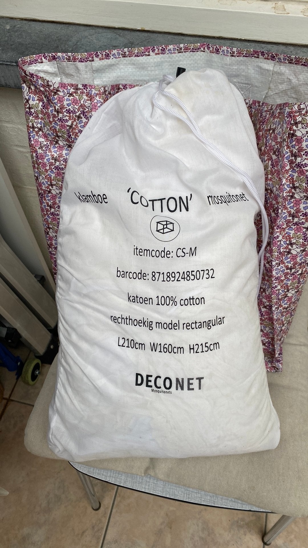 Klamboe van deconet 100% katoen, 160 cm, Enlèvement, Comme neuf, Coton