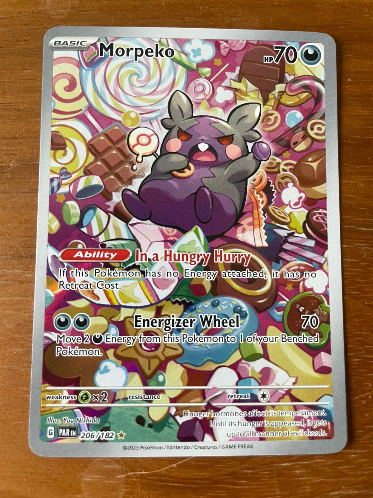 Morpeko PAR pokemon kaart, Enlèvement ou Envoi, Neuf, Cartes en vrac, Foil