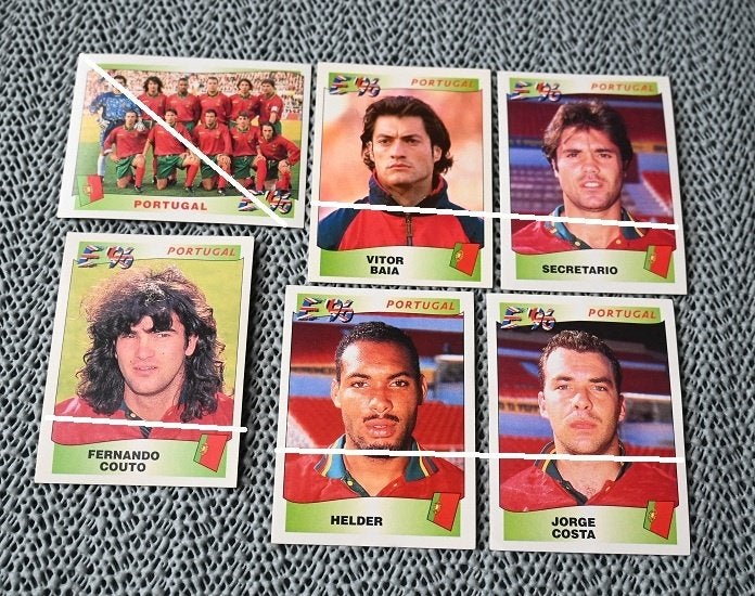 Panini/Europe '96/Portugal/Dos noir/ 18 stickers, Envoi, Comme neuf, Affiche, Image ou Autocollant