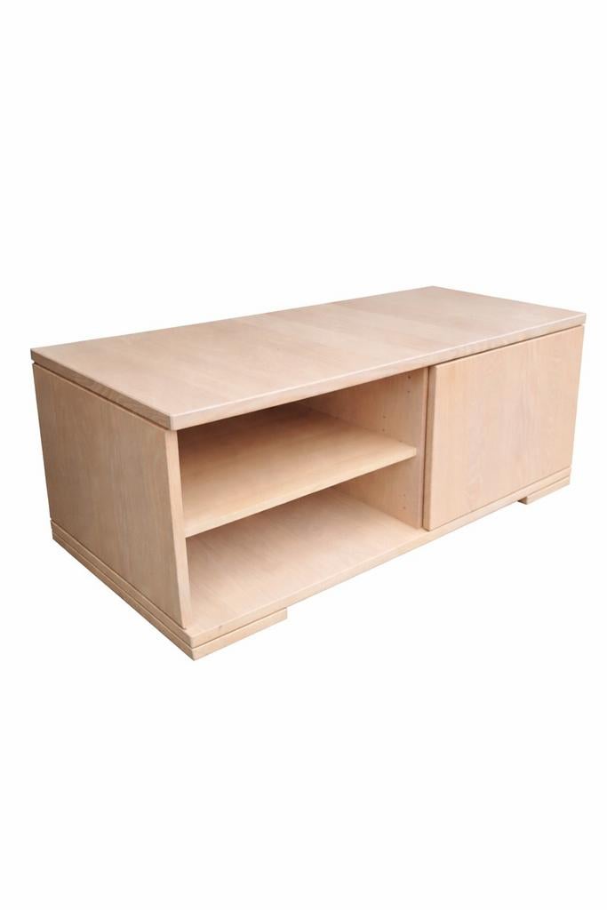 TV-kast Torino 120x52x48 cm – White Wash – Moderne lage tv, Huis en Inrichting, Kasten |Televisiemeubels, 100 tot 150 cm, Ophalen of Verzenden