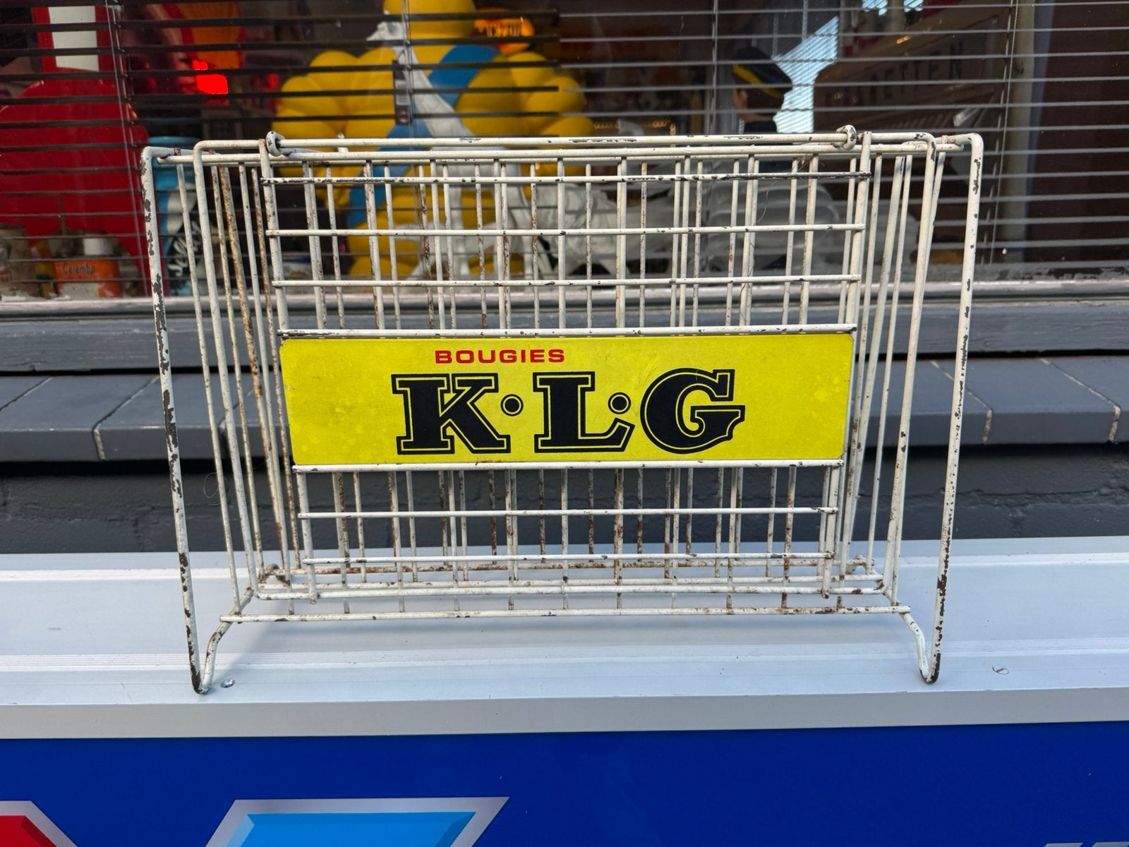 KLG Bougie oud reclame rek display, Reclamebord, Gebruikt, ., Ophalen of Verzenden