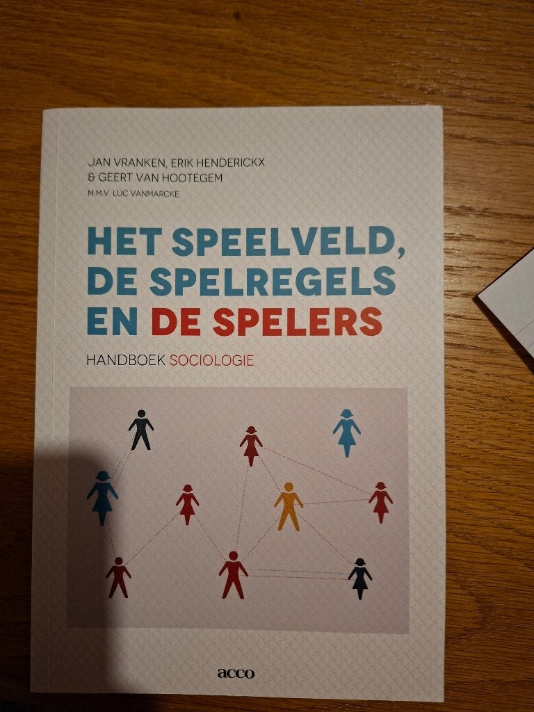 Boek 'Het speelveld, de spelregels en de spelers' te koop, Ophalen, Zo goed als nieuw, Klinische psychologie, Vranken, Hendrickx en Van Hootegem