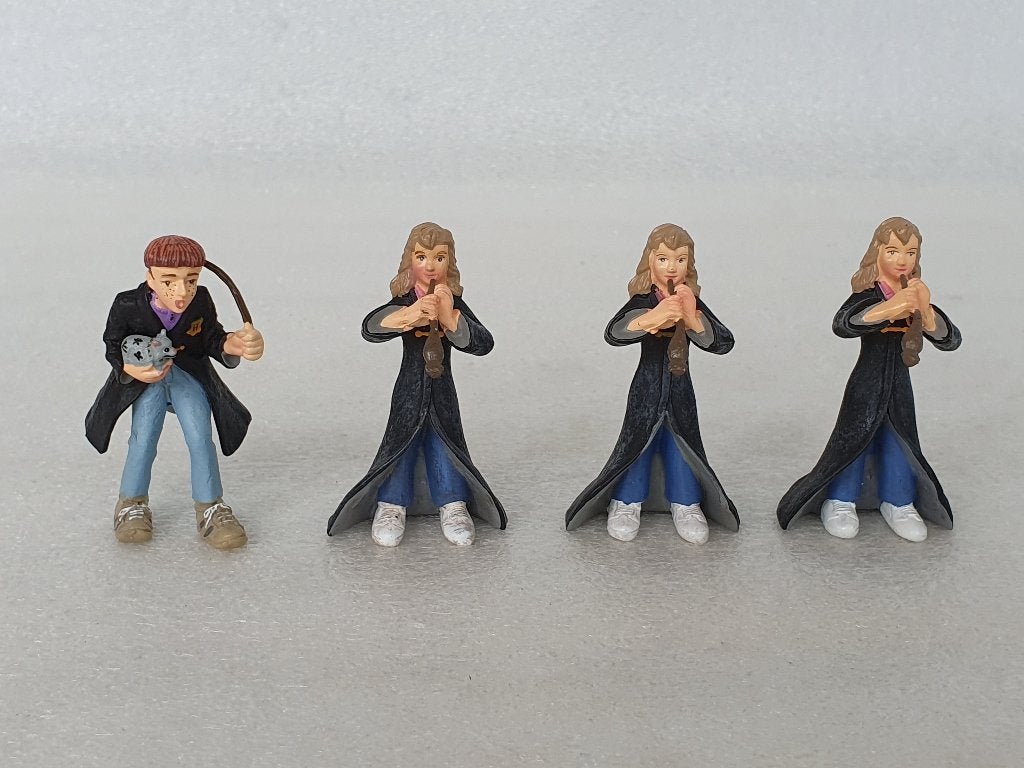 Lot van 4 Harry Potter pvc figuren (Warner Bros), Verzamelen, Harry Potter, Ophalen of Verzenden, Gebruikt, Actiefiguurtje