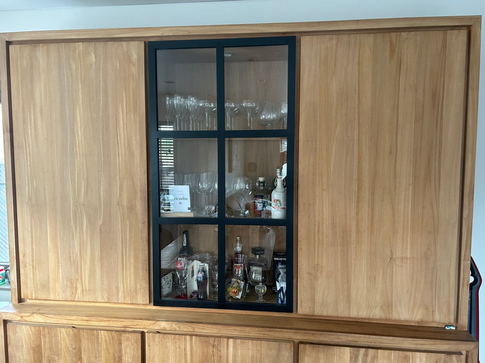 Teak vitrinekast, Teck, 200 cm ou plus, Enlèvement, Utilisé