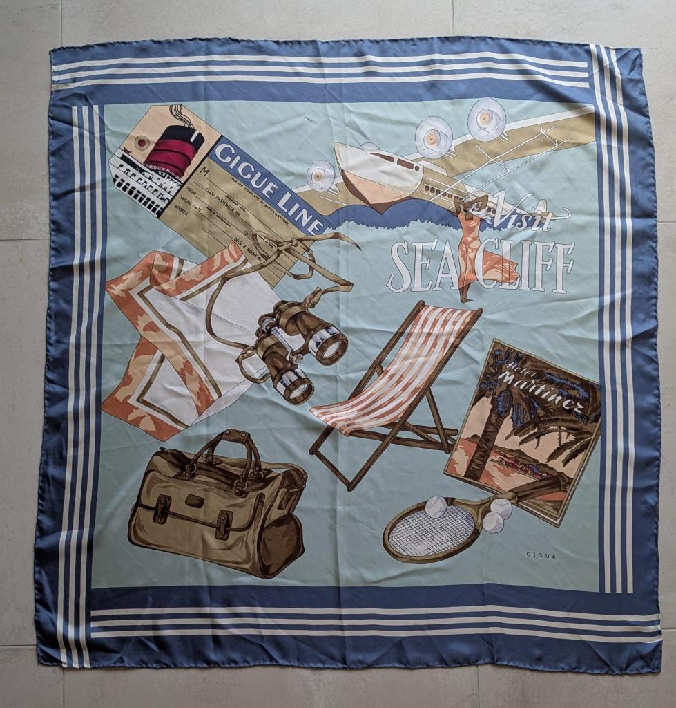 Vintage Gigue sjaal, Kleding | Dames, Mutsen, Sjaals en Handschoenen, Gigue, Ophalen of Verzenden, Zo goed als nieuw, Sjaal