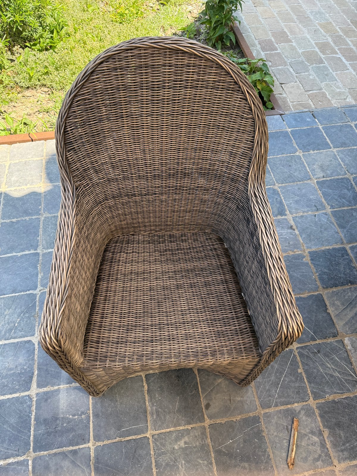 8 Bristol wicker tuinstoelen, Jardin & Terrasse, Chaises de jardin, Comme neuf, Aluminium, Enlèvement