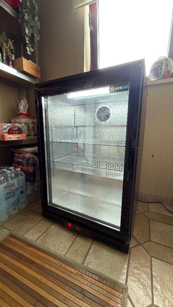 UNNICOOL barkoelkast 138 liter - nieuwstaat, Zonder vriesvak, 100 tot 150 liter, Nieuw, 45 tot 60 cm