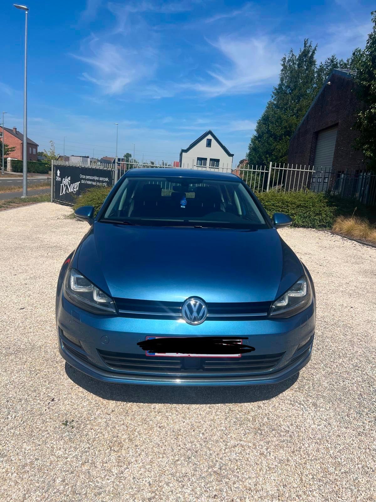 Vw golf 7 TDI turbo diesel 2.0, Voorwielaandrijving, 4 cilinders, Blauw, Leder