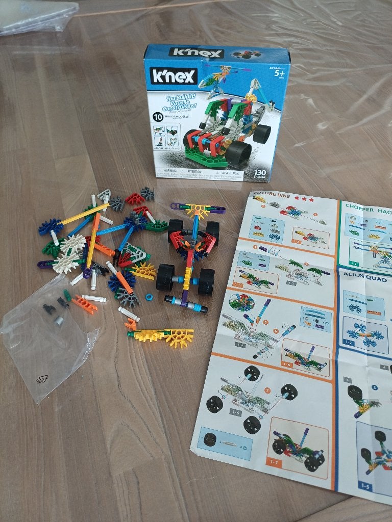 Knexx set met 10 modellen, Enlèvement, Comme neuf, K'nex