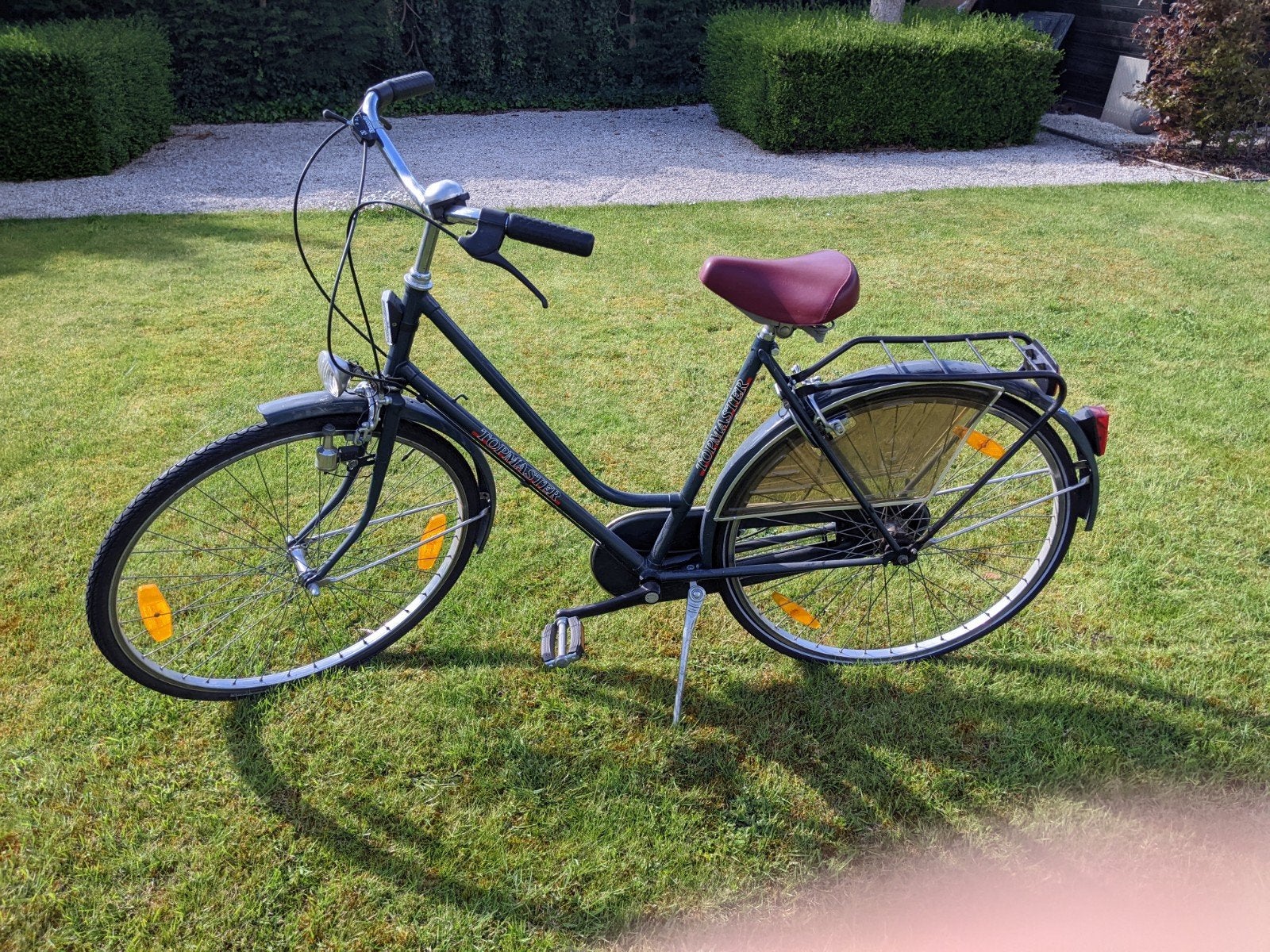 Damesfiets blauw Topmaster retro, Velgrem, Versnellingen, Zo goed als nieuw, Ophalen
