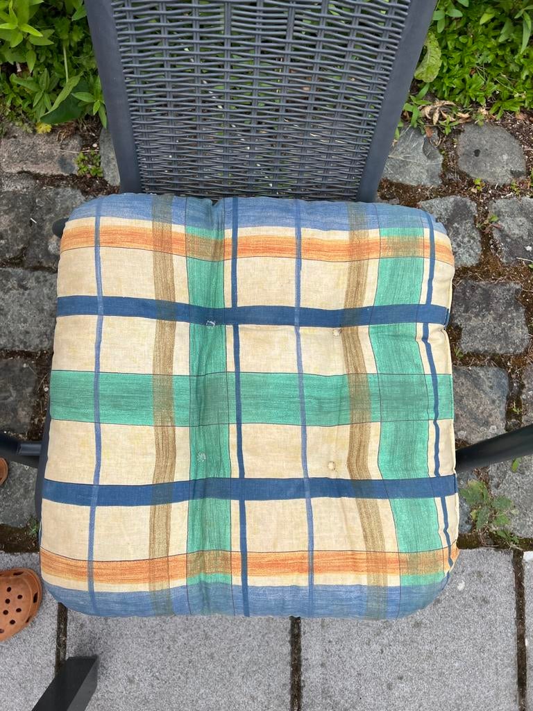 2 stoelkussens 42/42 cm, Tuin en Terras, Ophalen of Verzenden, Zo goed als nieuw