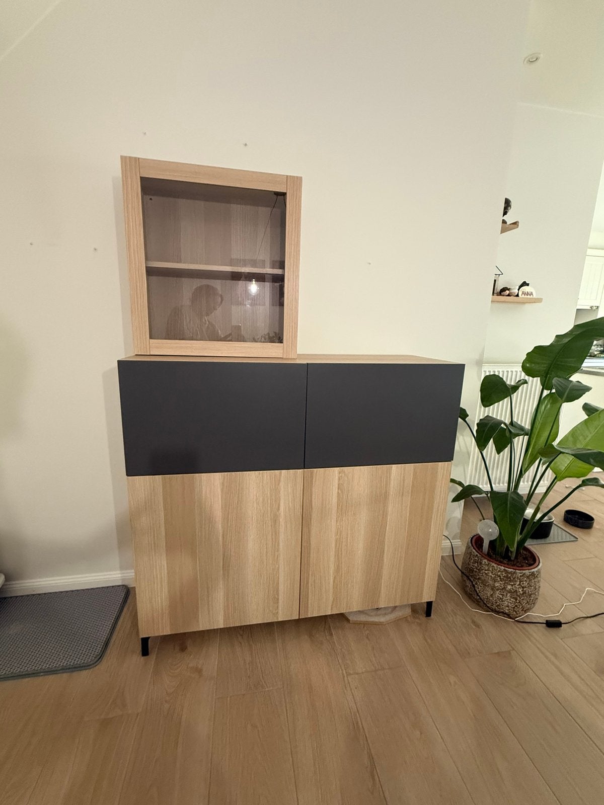 Kast kleur light oak, Ophalen, Met deur(en), 100 tot 150 cm, Zo goed als nieuw