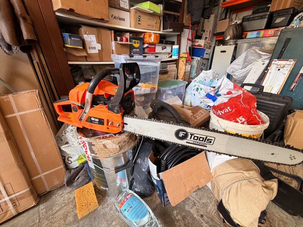 Kettingzaag 1 keer gebruikt, Ophalen, Gebruikt, Kettingzaag