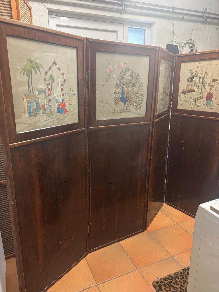 Vouwscherm, Huis en Inrichting, Ophalen, Gebruikt, Hout, Vintage