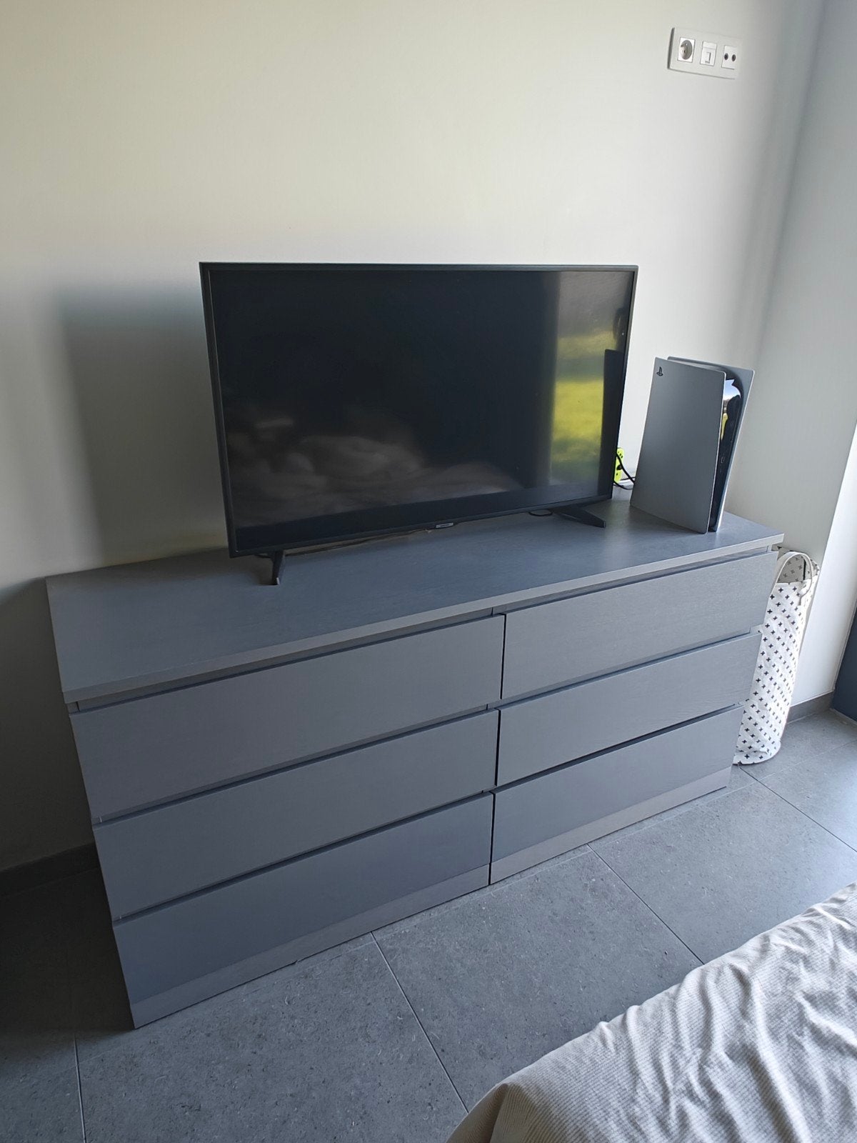 Armoire Malm 78x170x49 grise, Enlèvement