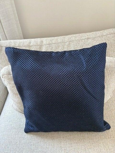 Kussen vintage, Huis en Inrichting, Blauw, Vierkant, Ophalen of Verzenden, Zo goed als nieuw