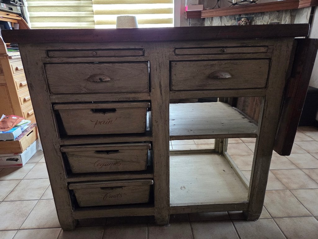 Belle table avec tiroirs, Antiquités & Art, Enlèvement