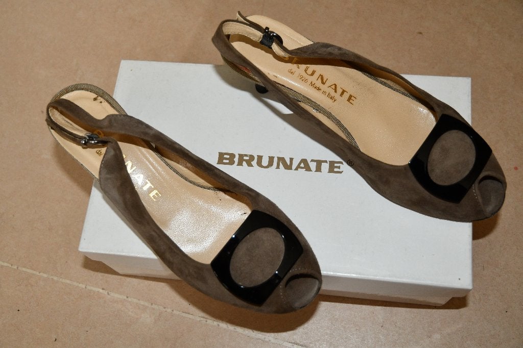 Slingbacks met peeptoe - Brunate - maat 36,5, Vêtements | Femmes, Chaussures, Porté, Chaussures basses, Beige, Enlèvement ou Envoi