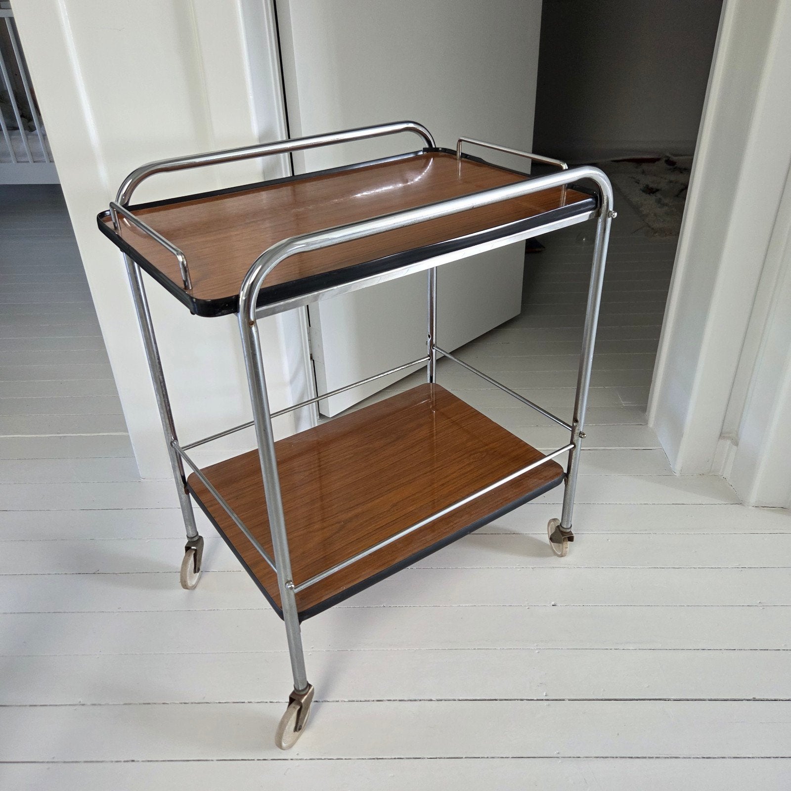 Vintage serveerwagen, Ophalen, Gebruikt, 50 tot 100 cm, Vintage- bauhaus