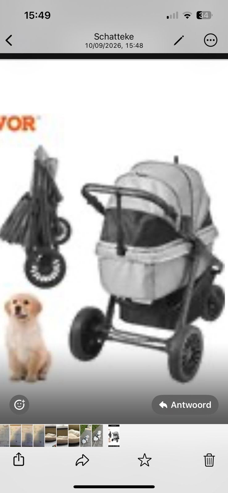 Buggy voor hond nieuw  pawhut, Overige merken, Ophalen, Nieuw, Hondenbuggy