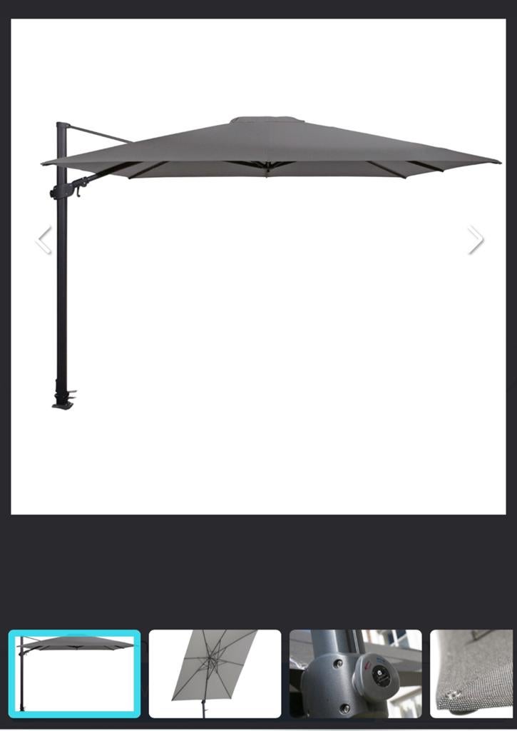 Zweefparasol 4 seaons, Jardin & Terrasse, Parasols, Enlèvement, Comme neuf, Parasol flottant