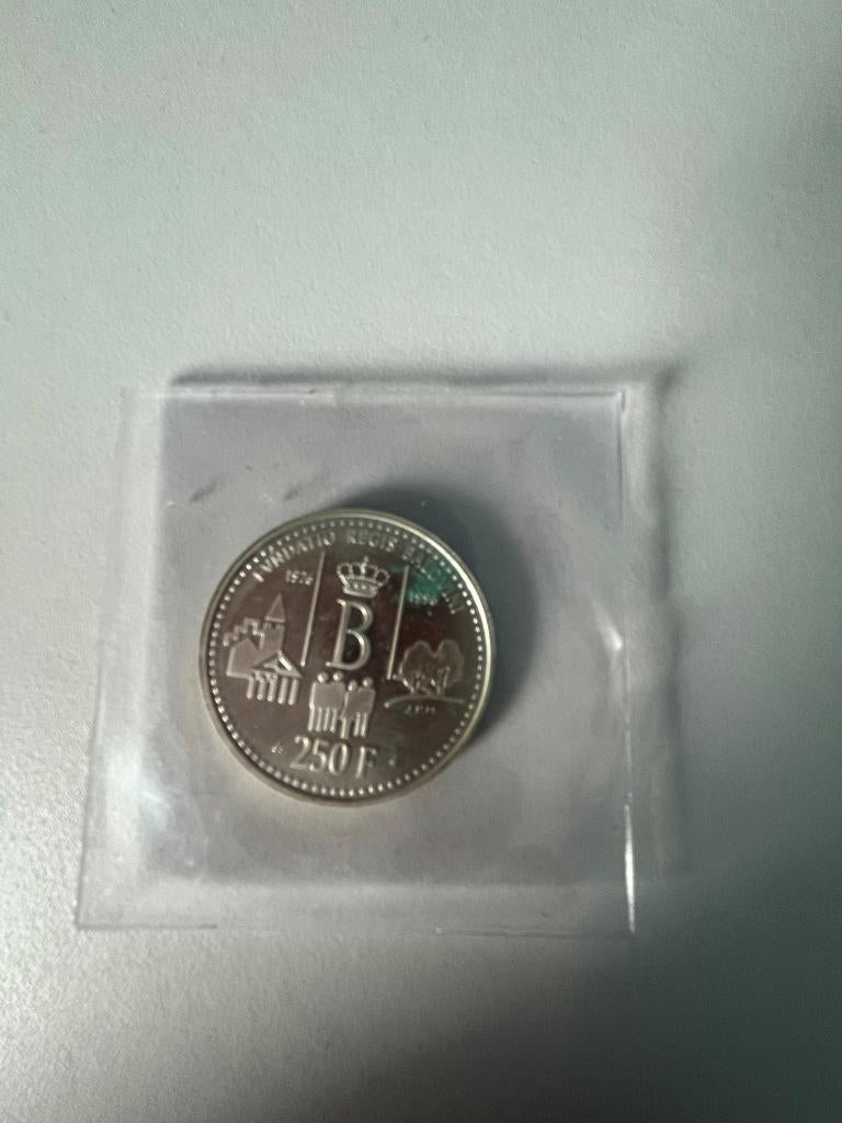 Pièce en argent 250 francs – Fondation Roi Baudouin (1996), Enlèvement, Argent, Série, Argent